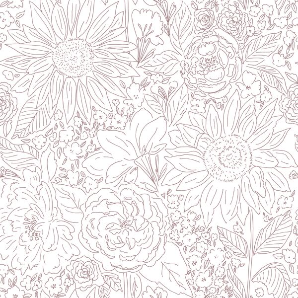 Paperie in Plum on White