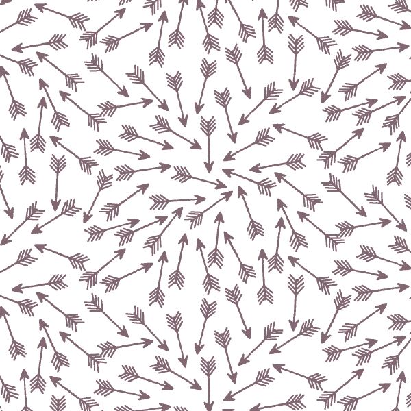Arrows in Mulberry on White