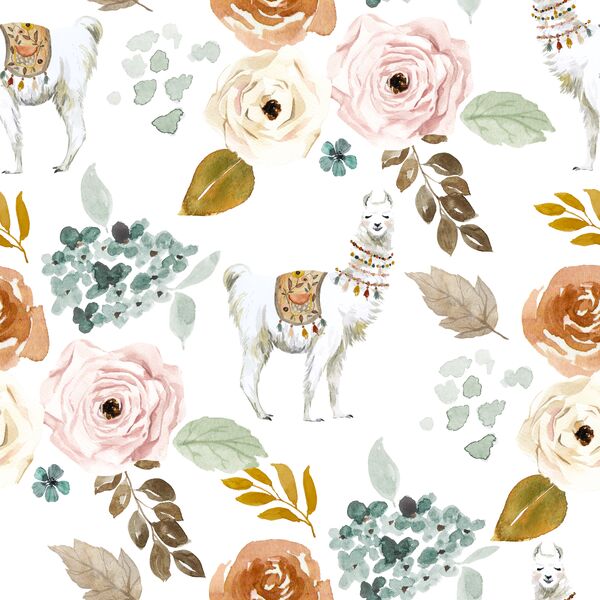 Big Garden Llama in White