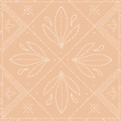 Large Dotted Tile in Pink Glow on Peach