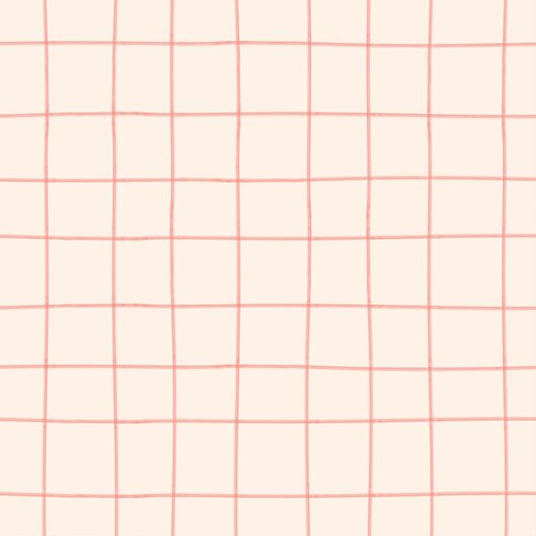 Large Painted Check in Pink Bloom on Marshmallow
