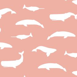 Whale Silhouette in Peony