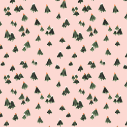 Tiny Christmas Trees in Pink