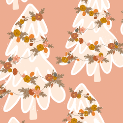 Floral Christmas Tree in Strawberry