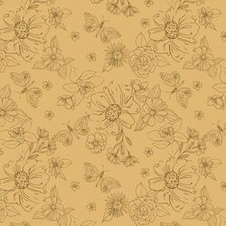 Sketched Florals in Daffodil