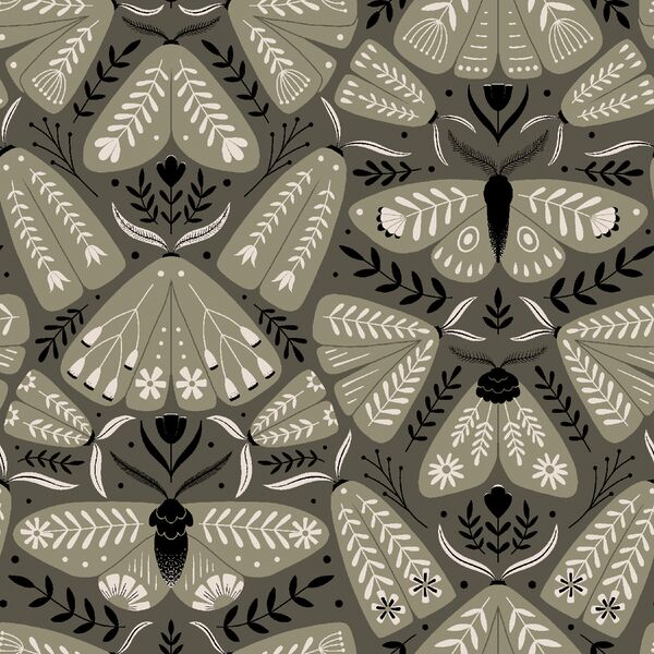 Folk Moths in Olive