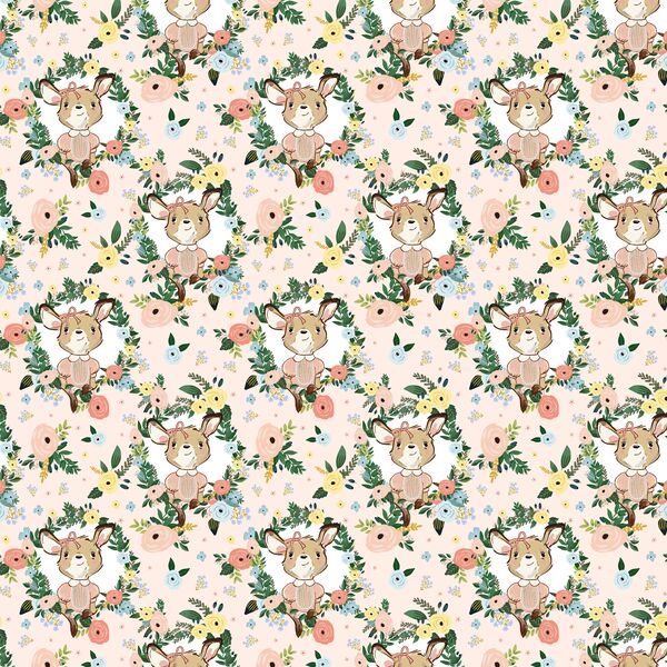 Floral Girl Kangaroo in Pink