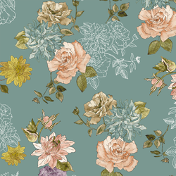 Dahlia Rose in Dusty Aqua