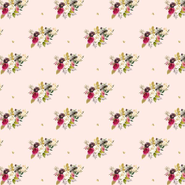Small Woodland Bouquet in Pale Peach