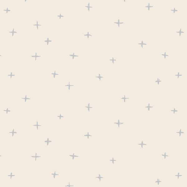 Swiss Crosses in Lunar Gray on Egret