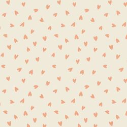 Tossed Hearts in Coral Pink