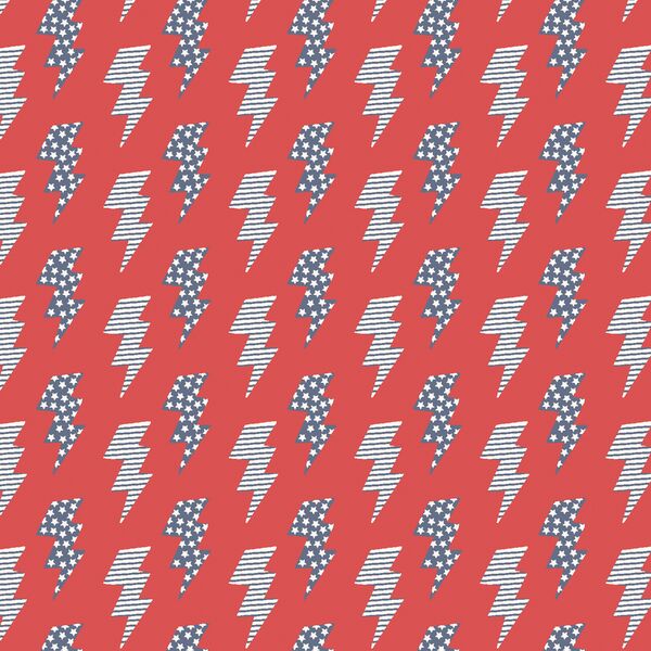 Lightning Bolts in Crimson Summer