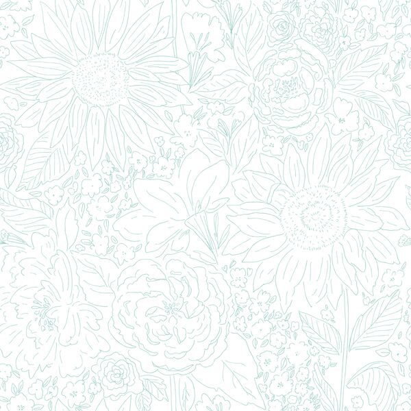 Paperie in Blossom Mint on White
