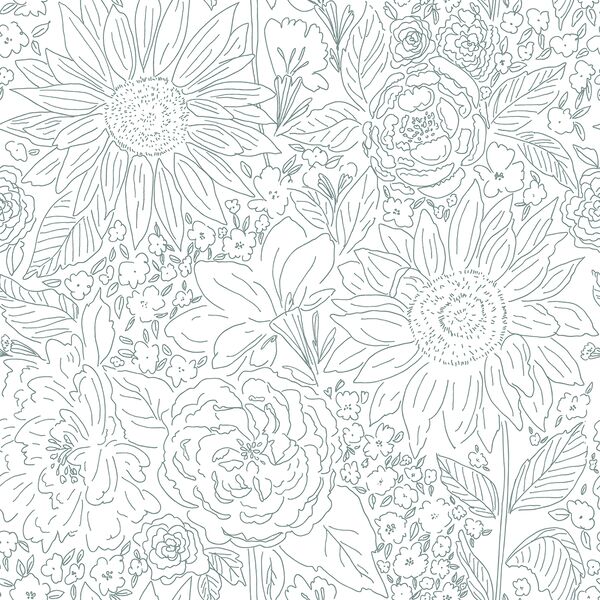 Paperie in Juniper Green on White