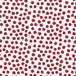 Large Painted Dot in Red on White