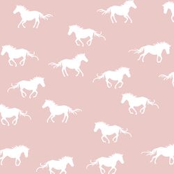 Horse Silhouette in Blush