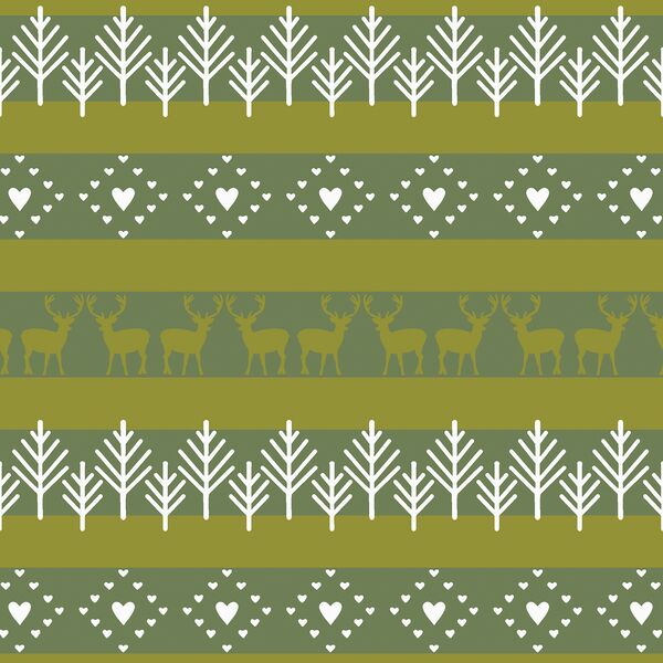 Winter Fair Isle Stripe in Pine
