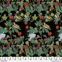 Birds in the Fig Tree in Black