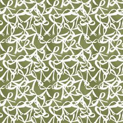 Ribbon Bows in White on Olive