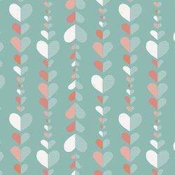 Stacked Hearts in Mint