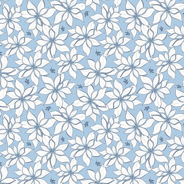 Poinsettia in Crystal Blue