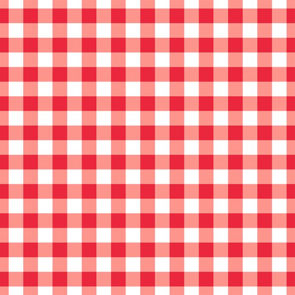 Large Summer Gingham in Berry Red