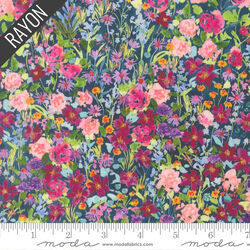 Garden Glitter Rayon in Navy