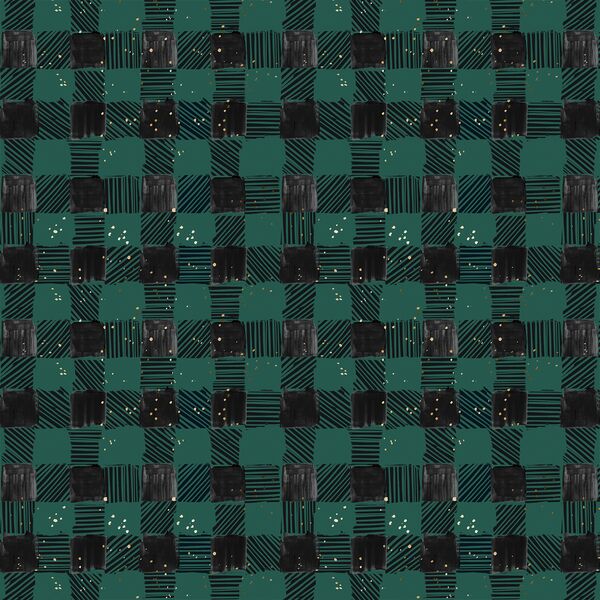Painted Buffalo Plaid in Evergreen