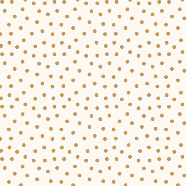 Tossed Polka Dot in Ochre on Cream