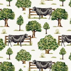 Black Angus Cow in Cream