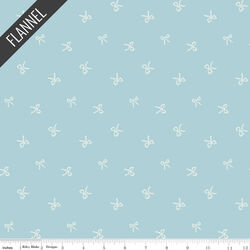 Sweet Cotton Tales Bows Flannel in Blue