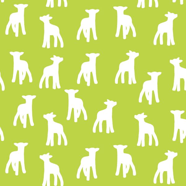 Lamb Silhouette in Lime