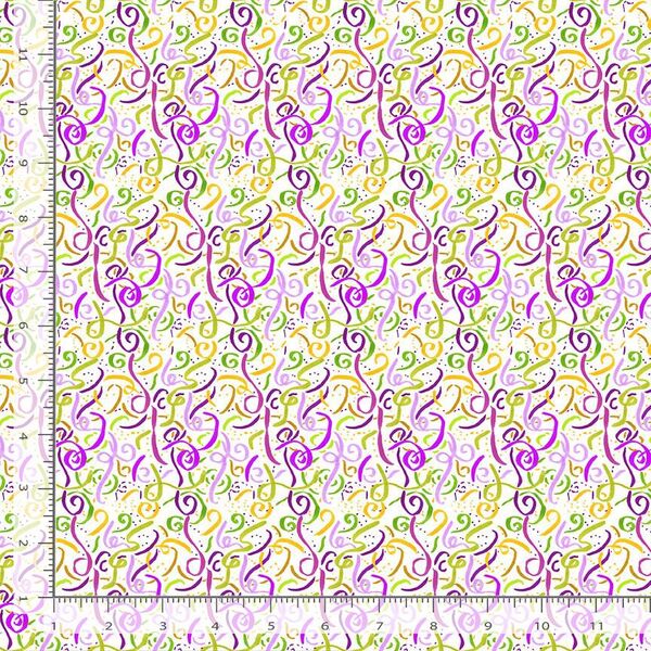 Ribbon Swirls in White