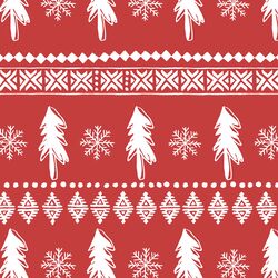 Festive Sweater in Dark Geranium