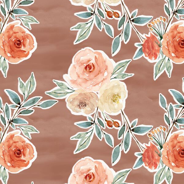 Ardent Floral in Hot Chocolate Wash
