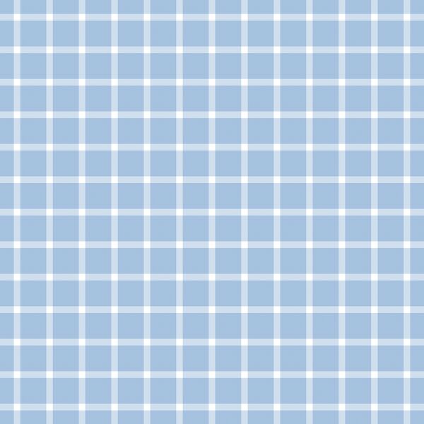 Gingham Check in Blue Sky