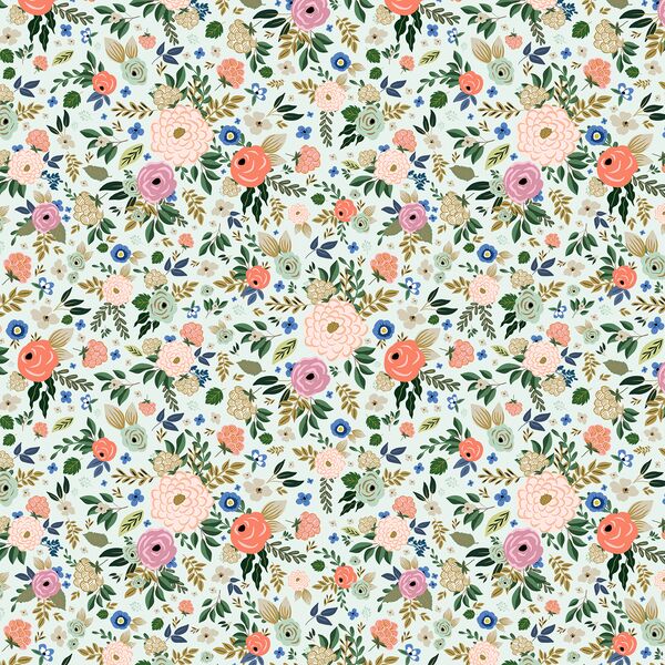 Small Deco Floral in Pale Aloe