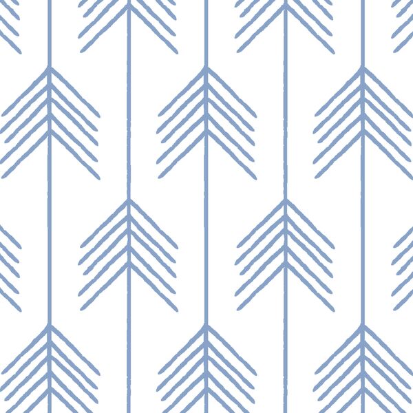 Vanes in Cornflower on White