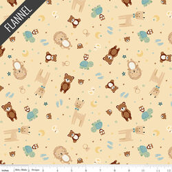 Animal Toss Baby Boy Flannel in Yellow
