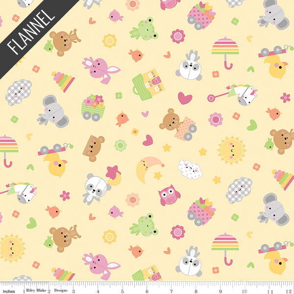 Bundle of Joy Toss Flannel in Yellow
