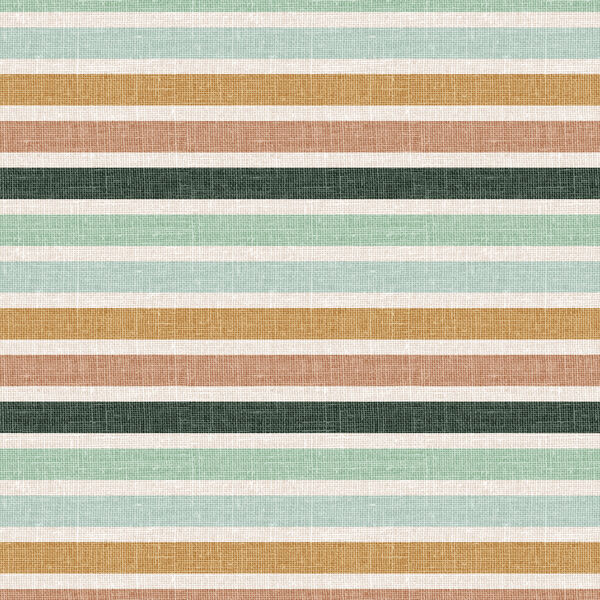 Stripe in Green and Mustard