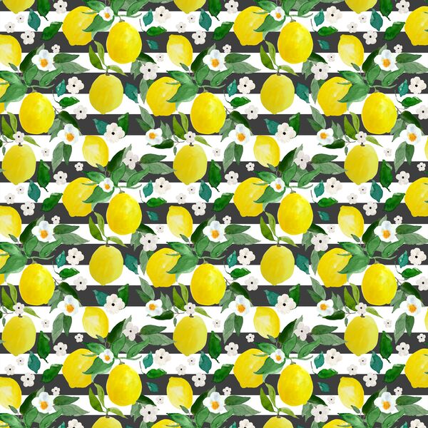 Small Lemons in Onyx Stripes