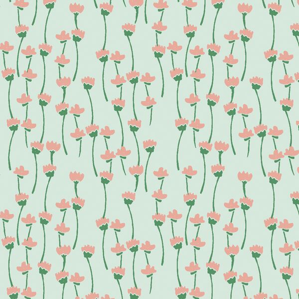 Lily Flowers in Mint Green