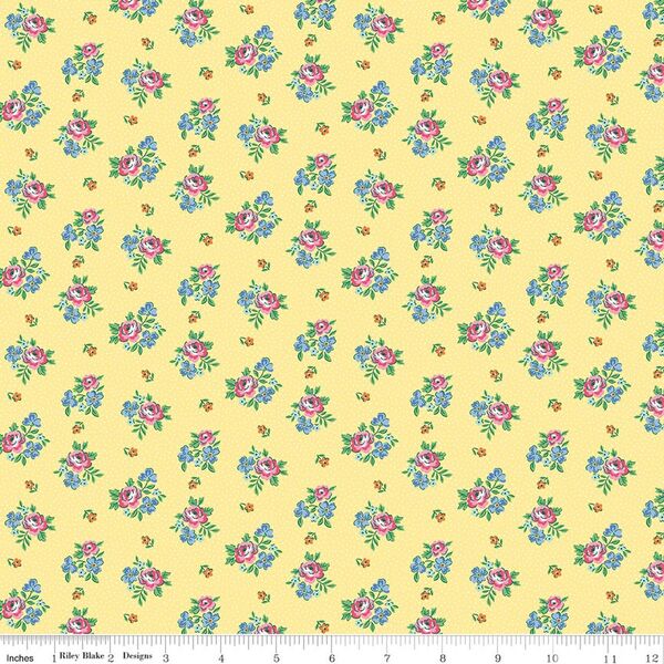 Scattered Floral in Yellow