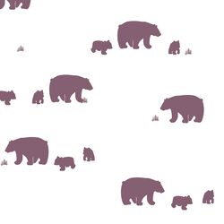 Bear Silhouette in Mulberry