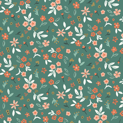 Holiday Floral in Frosty Green