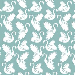 Swan Silhouette in Pool