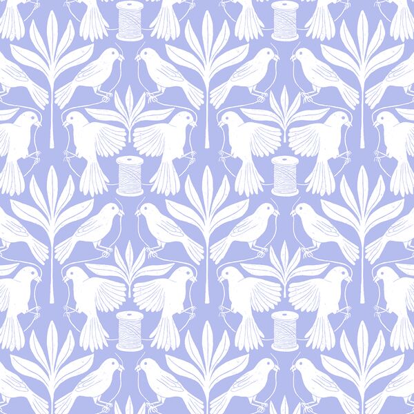 Birds Silhouette in Periwinkle