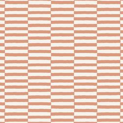 Wide Checker Stripe in Pink Clay