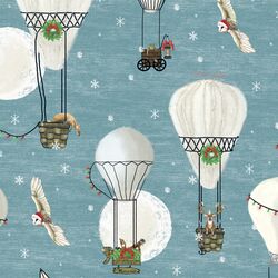 Large Christmas Balloon Ride in Winter Twilight
